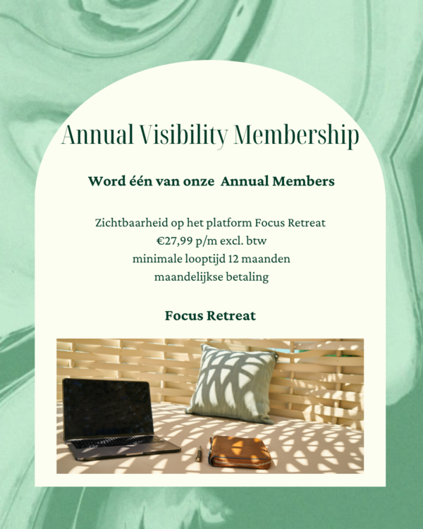2. Annual Visibility Membership minimale looptijd 12 maanden €27,99 p/m